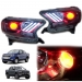 Headlights For Ford Ranger Everest 2015-ON Mustang style H11 Halo DRL pair RED