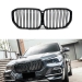Gloss Black X5M Style Front Bumper Bar Kidney Grill for BMW X5 F95 G05