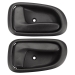 Front pair Inside Door Handle black for 94-98 Toyota Corolla AE101 AE102
