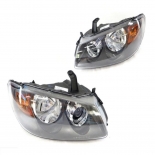 Headlights for Nissan pulsar N16 hatchback in black single 2002-2006