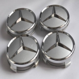 MERCEDES BENZ CHROME AMG STYLE WHEEL CENTER CAP SET OF 4pc, size 2 7/8