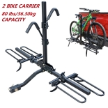 2 Bike Bicycle Platform Car Carrier Rack Hitch Mount for 2“ Receiver