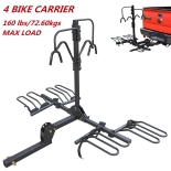 4 Bike Bicycle Platform Car Carrier Rack Hitch Mount for 2“ Receiver