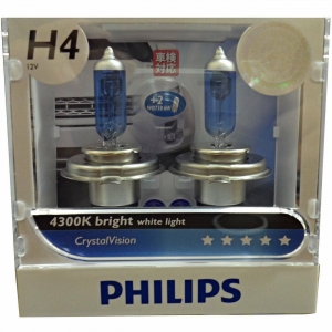 FREE T10 PARKERS H4 CRYSTAL VISION 12V 60/55W 4300K White HALOGEN BULB German Made