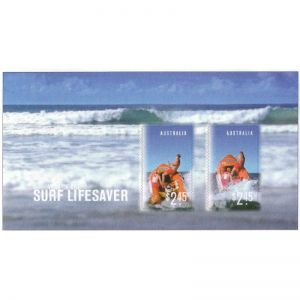 2007 Year of the Surf Lifesaver MUH Lenticular Mini Sheet RARE STAMPS $2.45 X 4