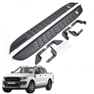 Side Step Bar fits Ford Ranger Running Boards Black Steel 2016-2020 Raptor design