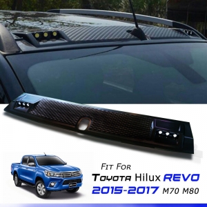 Front Roof Spoiler For Toyota Hilux DRL Light Led SR sr5 2015-2020