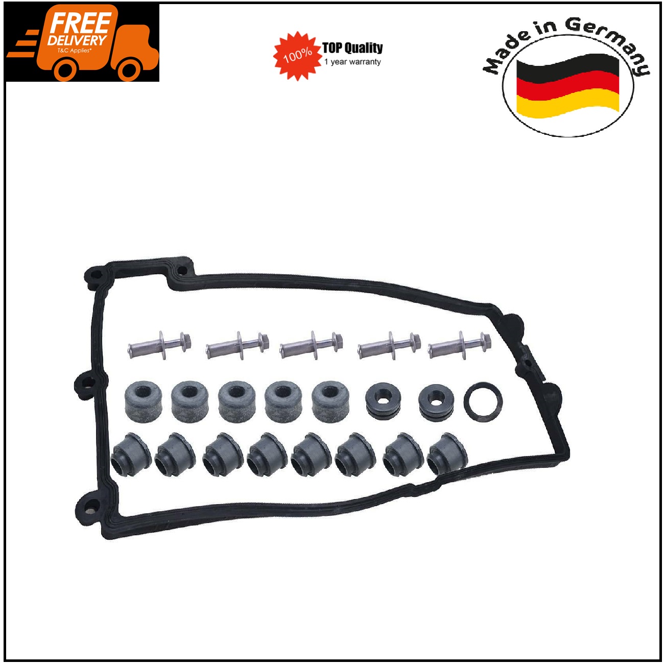 Rocker Cover Gasket Full set for BMW E60 E61 E63 E64 E65 X5 E53 E70 N62 engine