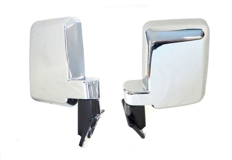 60 Series 87-90 Large Door Mirrors chrome Pair Left and right for Toyota Landcruiser