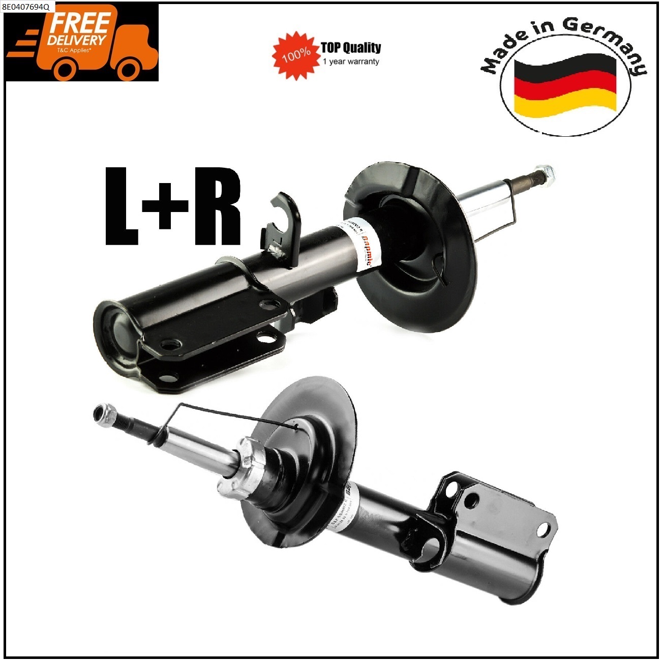 Front Left and Right Shock Absorbers for BMW X5 E53 31306754342 31306754343 German Made