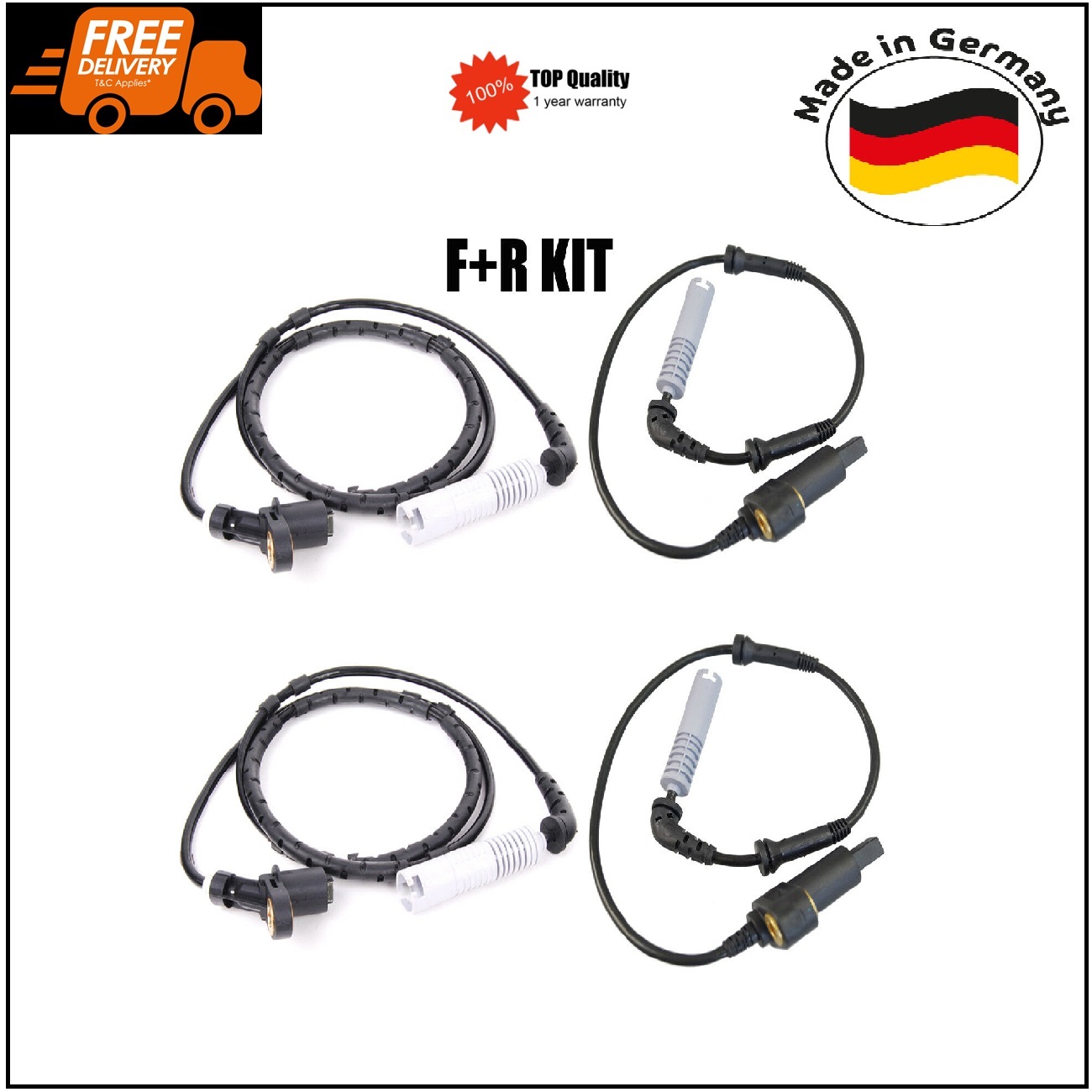 4x ABS Wheel Speed Sensor Set For BMW E46 316-330 – Front & Rear Left/Right