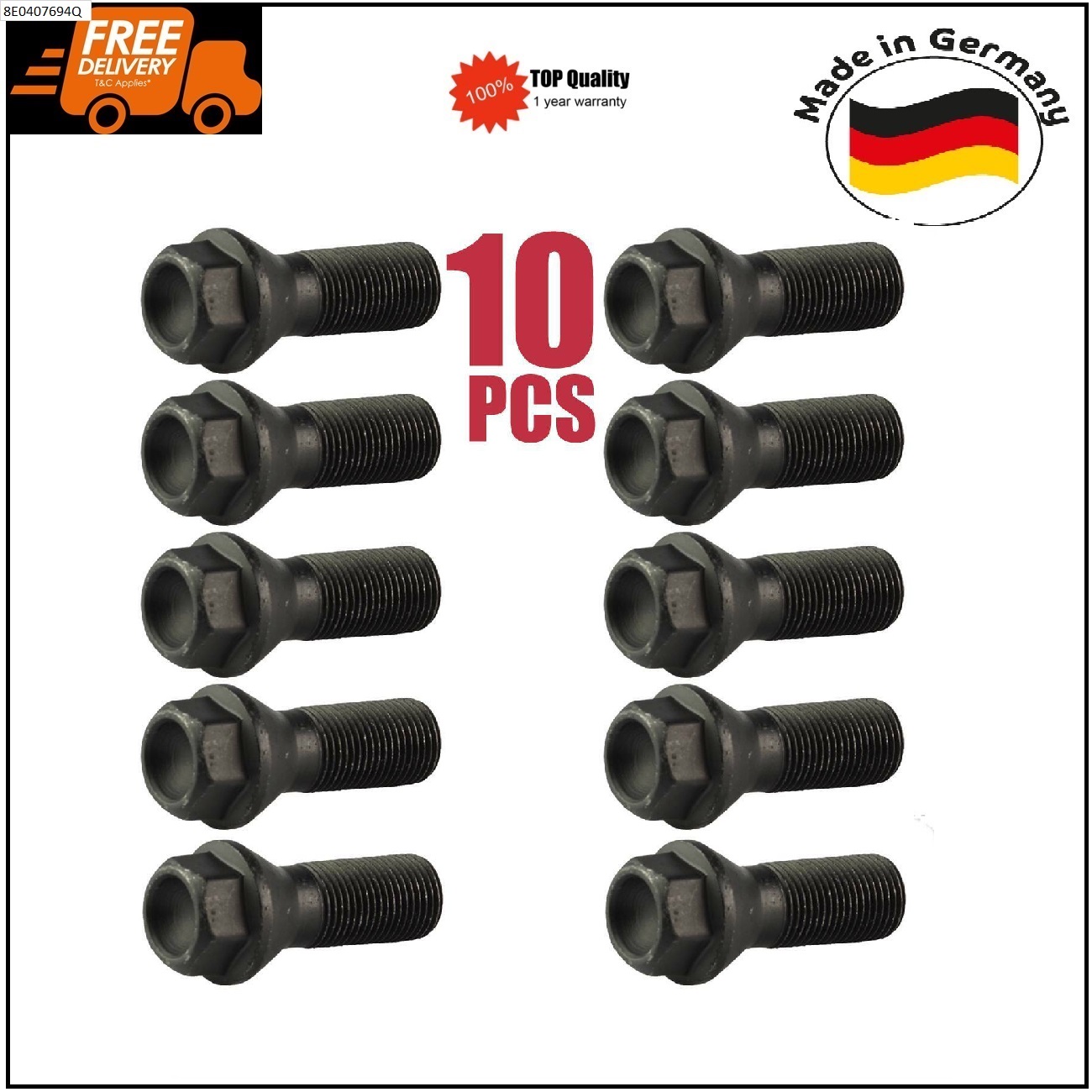 10Pcs Wheel Lug Bolts for BMW 3 5 6 7 X3 X5 X6 F20 F21 F22 36136774896 German Made