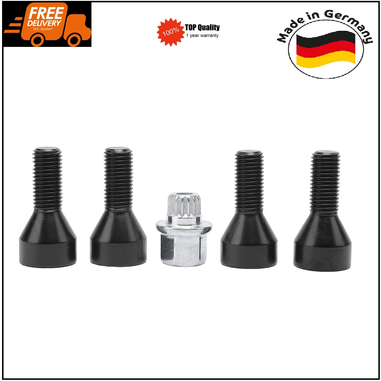 M12 x 1.5 Car Security Bolt Wheel Nut Lock Kit for 2003-2013 BMW E46 E87 E60 E90