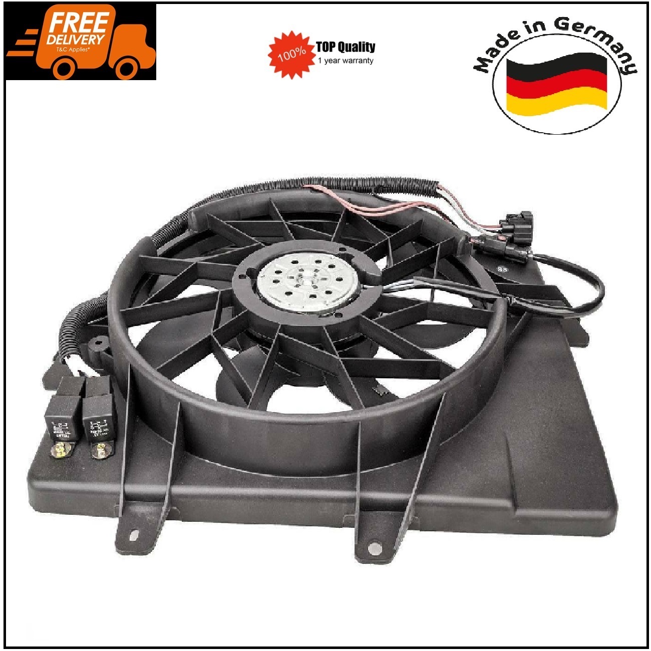 Electric Cooling Fan Assembly for Chrysler PT Cruiser 2004-2010 5179470AA German Made