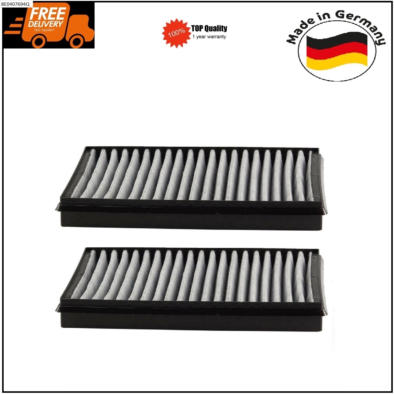 2 x Carbon Air Filters for BMW E39 520i 523i 525i 530i 535i 64110008138 German Made