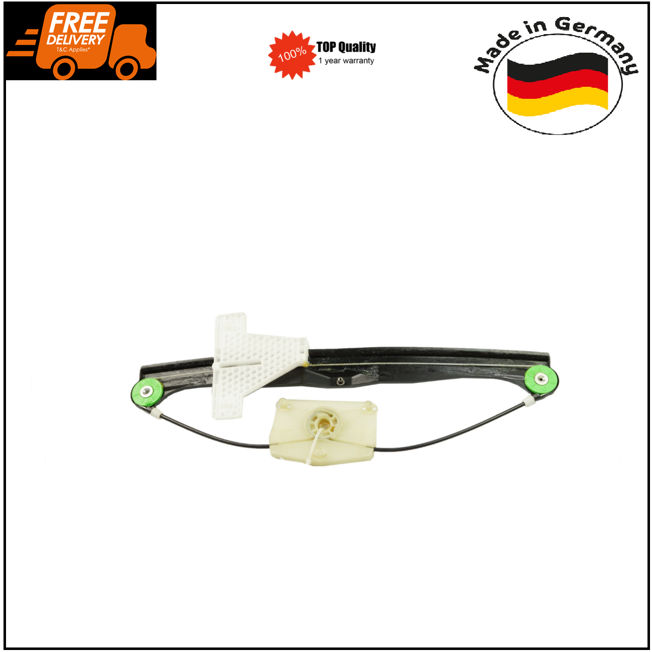 Window Regulator W/o Motor Left Rear for Audi A3 8PA 8P1 04-13 8P4839461A German Made