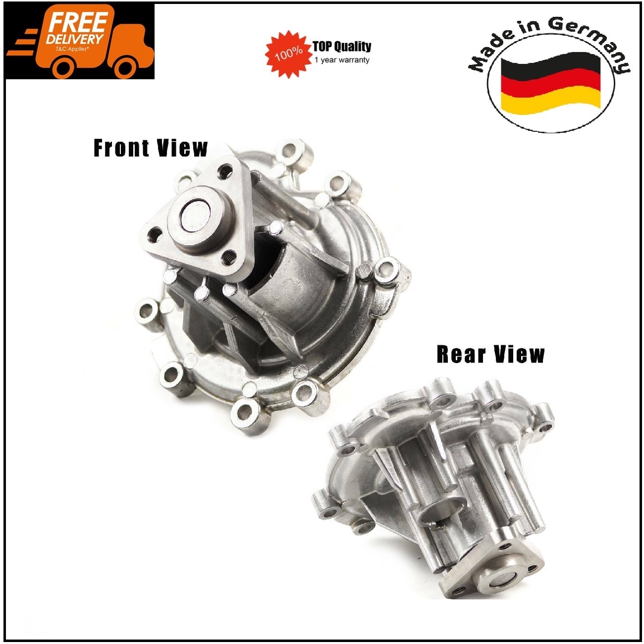 Engine Water Pump for Porsche Cayenne S/Turbo/Turbo S 4.5L 94810601102 German Made