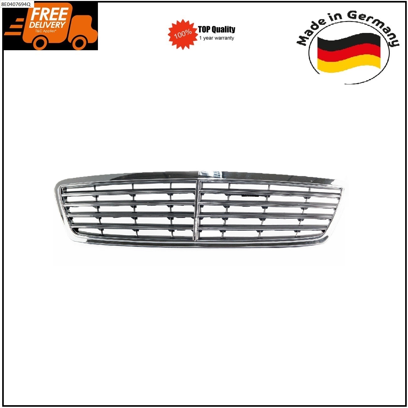 Front Chrome Grille for Mercedes W203 S203 C180 C200 00-07 A2038800183 German Made