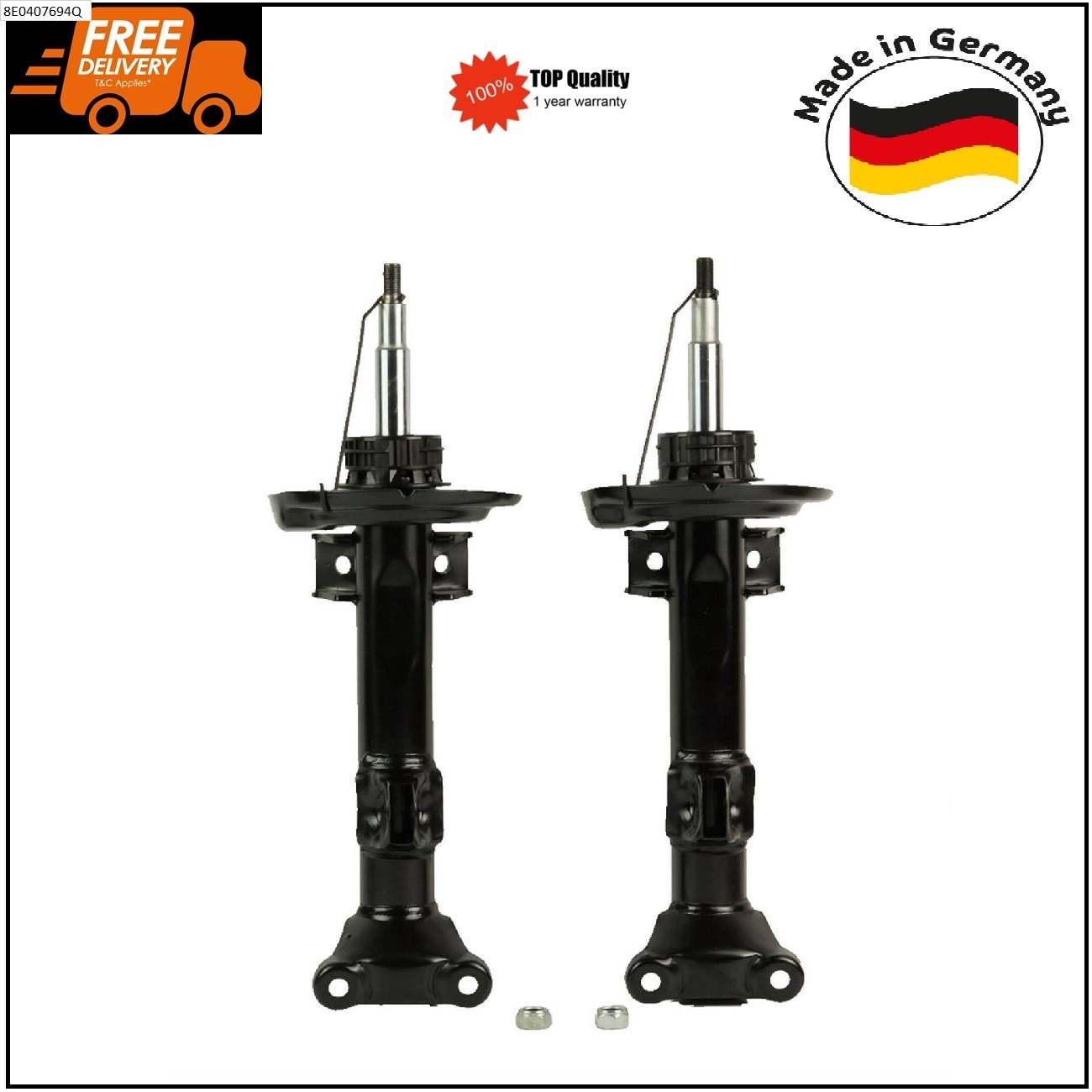2Pcs Front Shock Absorbers for Mercedes Benz C-Class W204 S204 C204