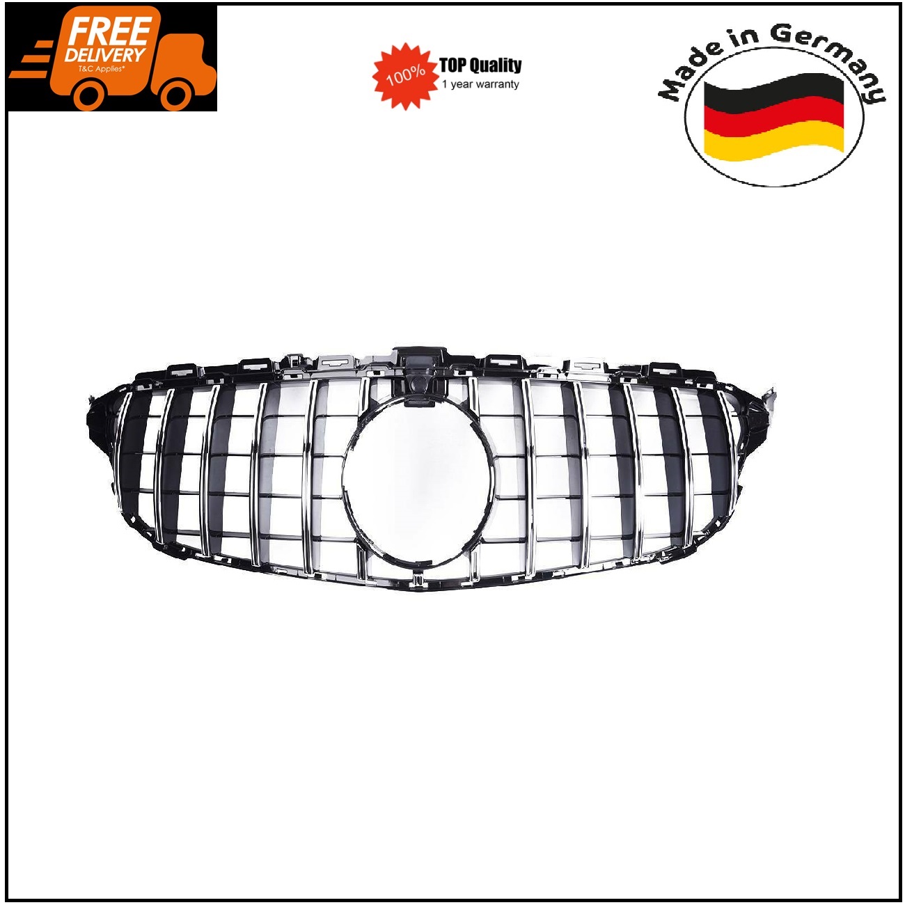 Front Grille Kit for Mercedes S205 C180 C200 4MATIC C300 W205 C63 AMG