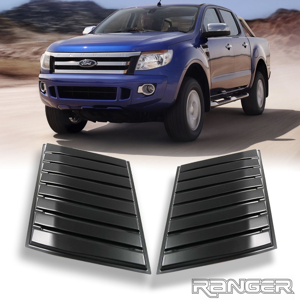 Black Bonnet Scoop Hood Fit Ford Ranger XLT wildtrak PX2 PX3 2012-2020 pair