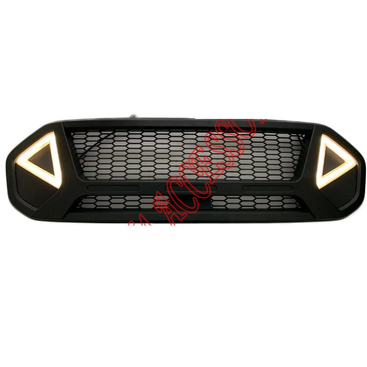 FRONT GRILLE FITS FORD RANGER PX3 XL XLT BLACK MUSTANG STYLE LED 2018-2020