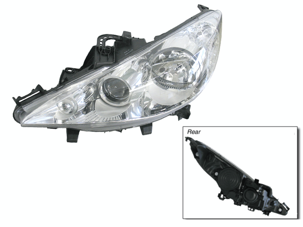 HEADLIGHT LEFT HAND SIDE FOR PEUGOET 207 2007-ONWARDS