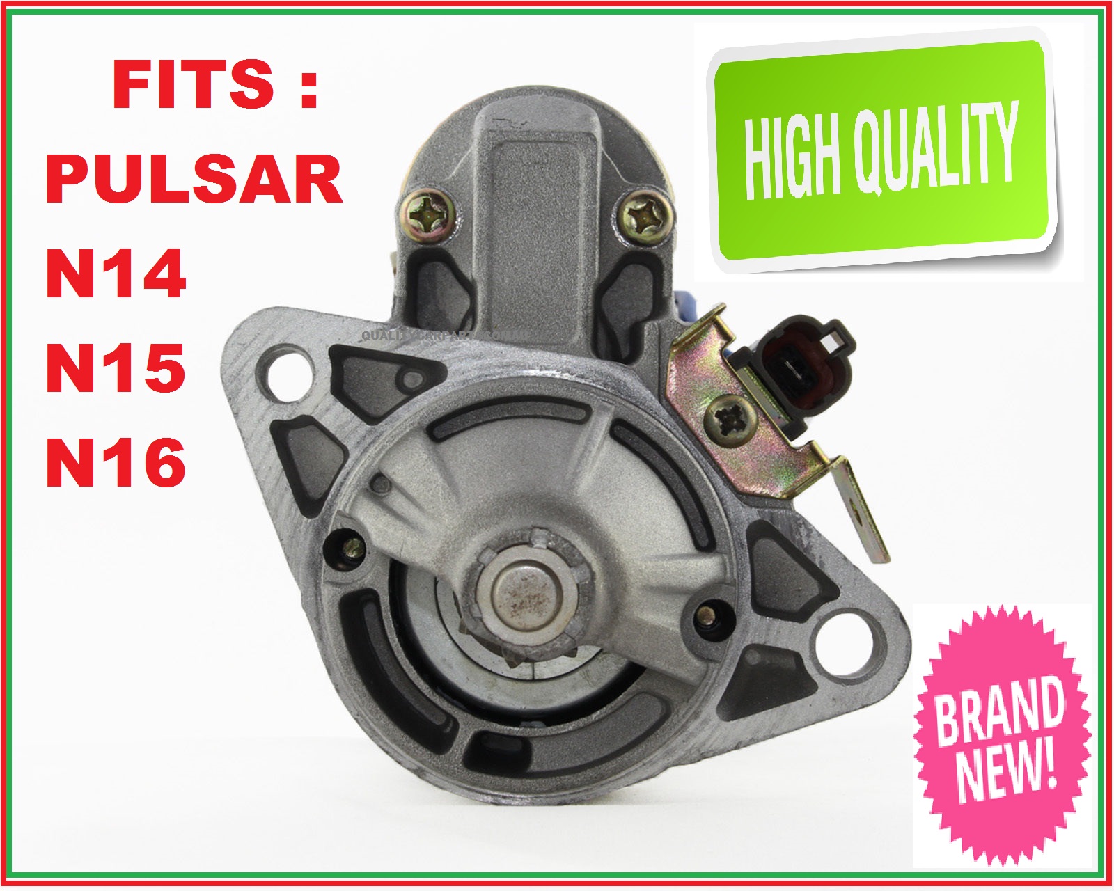 Starter Motor to fit Nissan Pulsar N14 N15 N16 1.6L 1.8L Petrol GA16DE QG16DE QG18DE